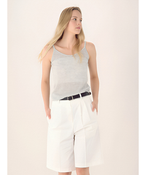 ACUD（アクド）の「Linen Rib Sleeveless Knit _L.Grey（Tシャツ/カットソー・レディース・ライトグレー・FREE）」の2枚目の写真