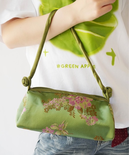Port(ポート)の「【 Port / ポート 】 フラワージャカード ミニハンドバッグ / ショルダーバッグ #(ショルダーバッグ・レディース・レッド/グリーン/グリーン系その他・FREE)」の5枚目の写真