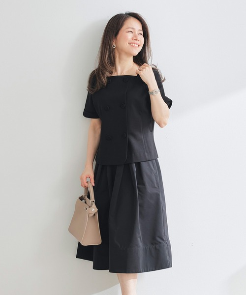 &BLOOM(アンドブルーム)の「ダブルボタン クラシカル トップス &BLOOM(アンドブルーム)(Tシャツ/カットソー・レディース・ブラック/ホワイト・L/M)」の19枚目の写真