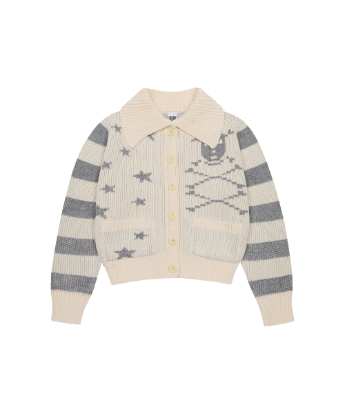 LUVISTRUE（ラヴイズトゥルー）の「EV SKELETON KNIT CARDIGAN(CREAM)（カーディガン/ボレロ・レディース・その他・FREE）」の2枚目の写真