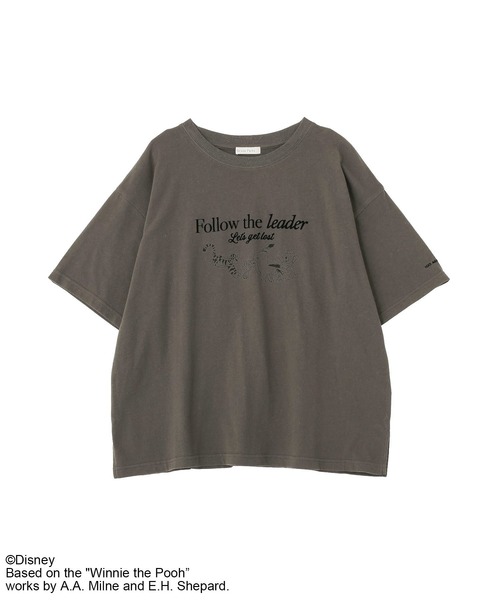 Green　Parks（グリーンパークス）の「Winnie the Pooh/フロッキーロゴTシャツ（Tシャツ/カットソー・レディース・チャコールグレー/ホワイト系その他・FREE）」の11枚目の写真