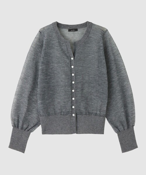 allureville(アルアバイル)の「シアーラミースキッパーカーディガン(カーディガン/ボレロ・レディース・ブルー系その他/レッド/グレー系その他・2)」の3枚目の写真