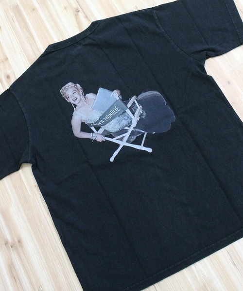 Schott（ショット）の「MARILYN MONROE PICTURE T-SHIRT（Tシャツ/カットソー・メンズ・ブラック・L/XL/XXL/M）」の5枚目の写真