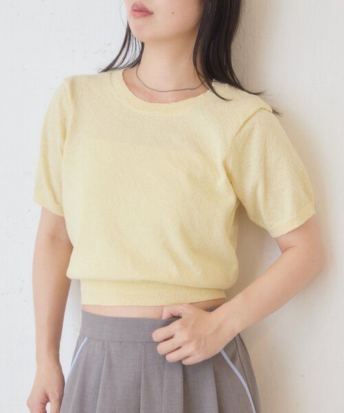 Kastane（カスタネ）の「【一部店舗限定】B ブークレショルダータックTEE（Tシャツ/カットソー・レディース・ネイビー/イエロー/アイボリー・FREE）」の3枚目の写真