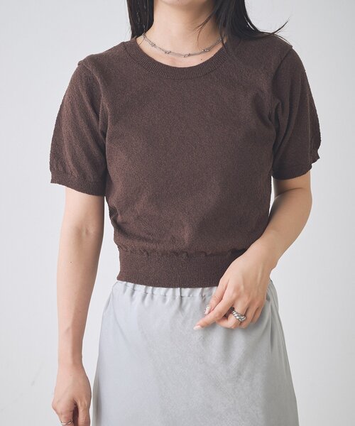 Kastane（カスタネ）の「【一部店舗限定】B ブークレショルダータックTEE（Tシャツ/カットソー・レディース・ネイビー/イエロー/アイボリー・FREE）」の6枚目の写真