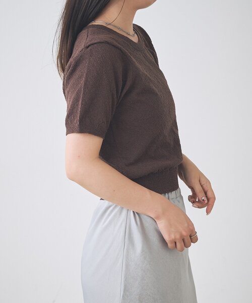 Kastane（カスタネ）の「【一部店舗限定】B ブークレショルダータックTEE（Tシャツ/カットソー・レディース・ネイビー/イエロー/アイボリー・FREE）」の8枚目の写真