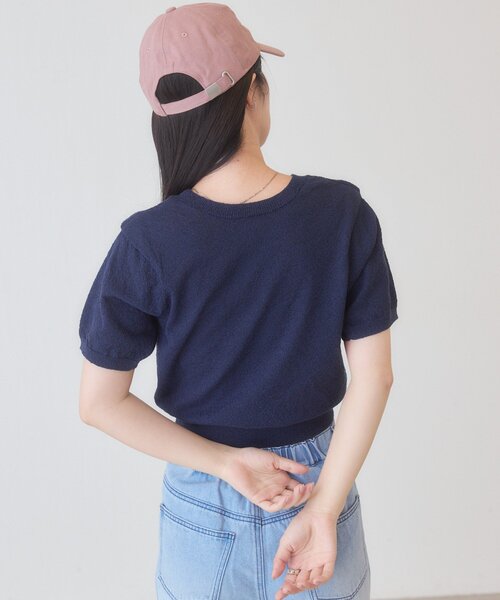Kastane（カスタネ）の「【一部店舗限定】B ブークレショルダータックTEE（Tシャツ/カットソー・レディース・ネイビー/イエロー/アイボリー・FREE）」の13枚目の写真