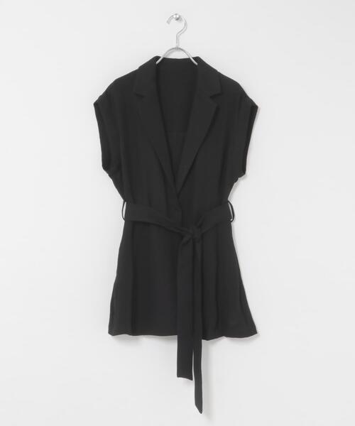 URBAN RESEARCH ROSSO WOMEN(アーバンリサーチ ロッソ)の「ベルテッドウエストシェイプジレ(ダウンベスト・レディース・ライトベージュ/ブラック・FREE)」の15枚目の写真
