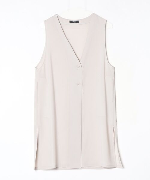 COMME CA(コムサ)の「〔 Sサイズ 〕 【セットアップ対応】ストレッチからみ ジレ(ベスト・レディース・グレー・5号)」の1枚目の写真