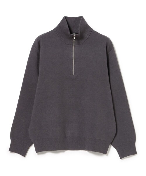BEAMS HEART(ビームスハート)の「ダブルフェイス ハーフジップ ニット(ニット/セーター・メンズ・ベージュ/チャコールグレー・SMALL/LARGE/MEDIUM)」の5枚目の写真