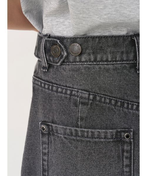 SNIDEL(スナイデル)の「リボンビジューワイドパンツ(その他パンツ・レディース・ライトブルー/ブラック・1/0)」の10枚目の写真