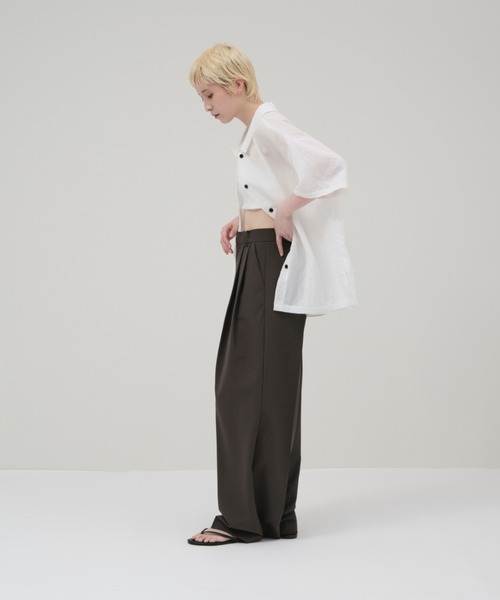 lit(リット)の「Nylon Half Sleeve Shirt(シャツ/ブラウス・レディース・オフホワイト/チャコールグレー・FREE)」の19枚目の写真
