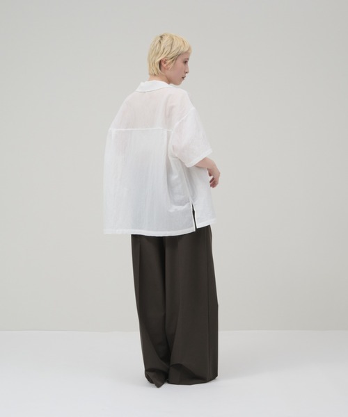 lit(リット)の「Nylon Half Sleeve Shirt(シャツ/ブラウス・レディース・オフホワイト/チャコールグレー・FREE)」の18枚目の写真