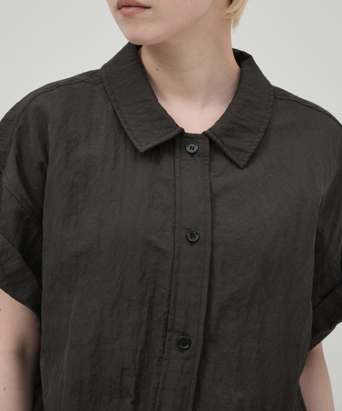 lit(リット)の「Nylon Half Sleeve Shirt(シャツ/ブラウス・レディース・オフホワイト/チャコールグレー・FREE)」の9枚目の写真