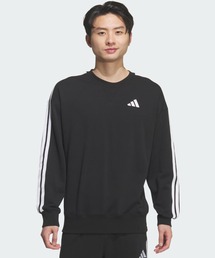 エッセンシャルズ プラス ルーズフィット スリーストライプス フレンチテリー スウェットシャツ / トレーナー / アディダス adidas
