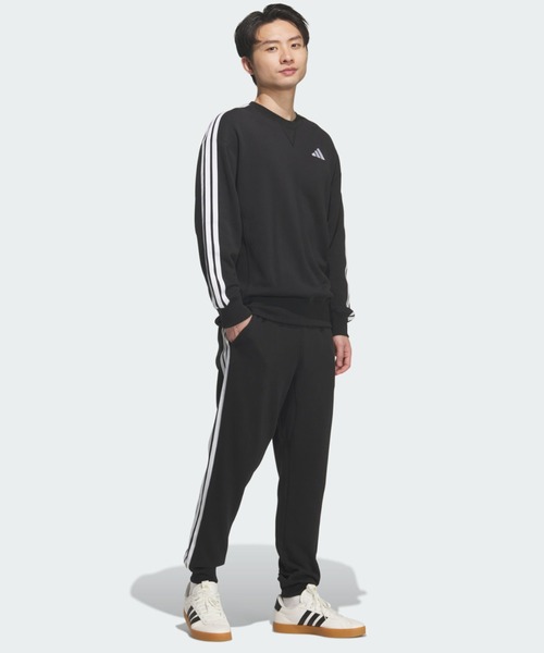 adidas(アディダス)の「エッセンシャルズ プラス ルーズフィット スリーストライプス フレンチテリー スウェットシャツ / トレーナー / アディダス adidas(スウェット・メンズ・ブラック・3XL/XX-LARGE/MEDIUM/LARGE/SMALL/X-LARGE)」の3枚目の写真