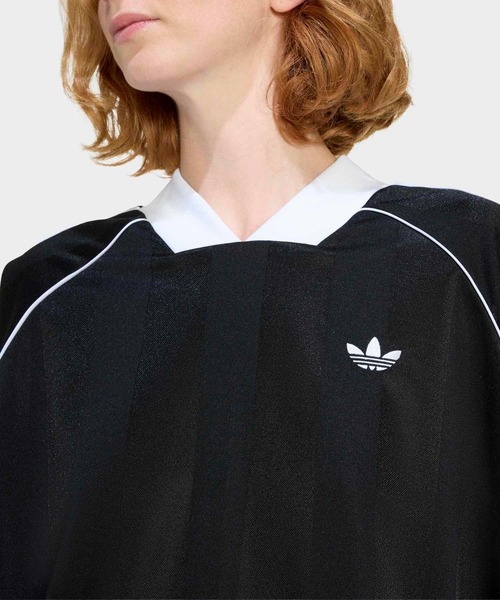 adidas(アディダス)の「スリーストライプス ジャカード 長袖Tシャツ / ロンT / アディダスオリジナルス adidas Originals(Tシャツ/カットソー・レディース・ブラック・XX-LARGE/LARGE/MEDIUM/SMALL/X-LARGE/X-SMALL)」の3枚目の写真