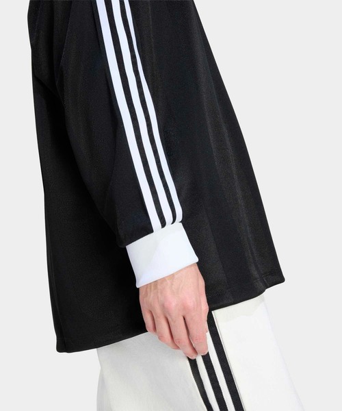 adidas(アディダス)の「スリーストライプス ジャカード 長袖Tシャツ / ロンT / アディダスオリジナルス adidas Originals(Tシャツ/カットソー・レディース・ブラック・XX-LARGE/LARGE/MEDIUM/SMALL/X-LARGE/X-SMALL)」の4枚目の写真