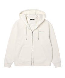 ADHOC（アドホック）の「男女共用ベーシック裏毛フードジップアップ (O-WHITE) (HASGD90-33)（パーカー）」