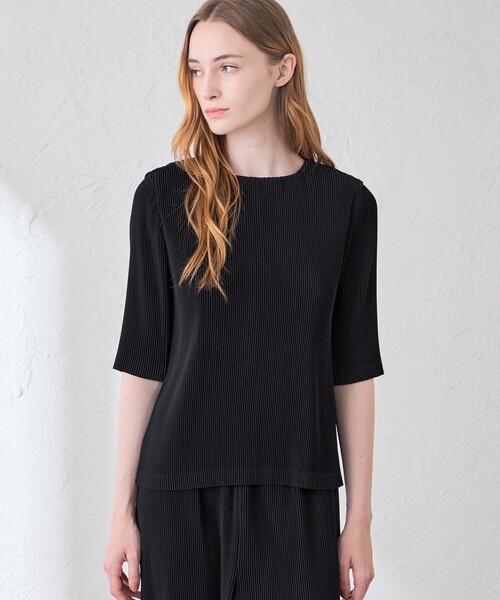 MACKINTOSH LONDON(マッキントッシュ ロンドン)の「フィネスボイルプリーツブラウス(シャツ/ブラウス・レディース・ブラック/ベージュ系その他・38/36)」の1枚目の写真