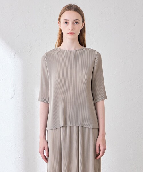 MACKINTOSH LONDON(マッキントッシュ ロンドン)の「フィネスボイルプリーツブラウス(シャツ/ブラウス・レディース・ブラック/ベージュ系その他・38/36)」の5枚目の写真