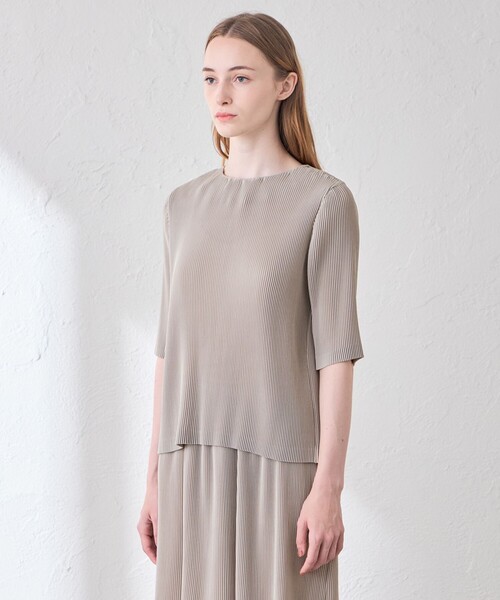 MACKINTOSH LONDON(マッキントッシュ ロンドン)の「フィネスボイルプリーツブラウス(シャツ/ブラウス・レディース・ブラック/ベージュ系その他・38/36)」の6枚目の写真