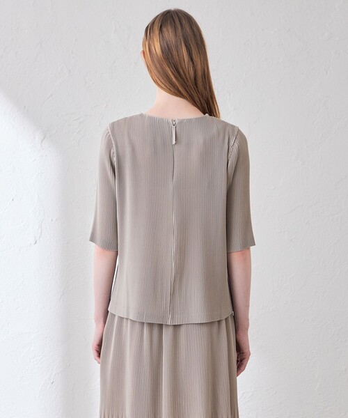 MACKINTOSH LONDON(マッキントッシュ ロンドン)の「フィネスボイルプリーツブラウス(シャツ/ブラウス・レディース・ブラック/ベージュ系その他・38/36)」の7枚目の写真