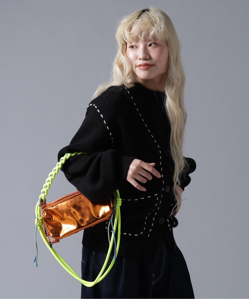 BEAVER(ビーバー)の「B omnivore/ビーオムニボー STITCH KNIT CARDIGAN(カーディガン/ボレロ・レディース・ブラック/ブラウン/グレー/オフホワイト・FREE)」の6枚目の写真