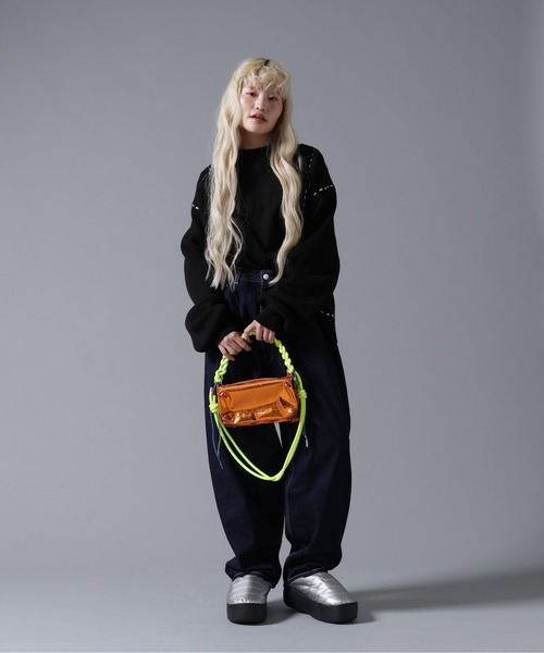 BEAVER(ビーバー)の「B omnivore/ビーオムニボー STITCH KNIT CARDIGAN(カーディガン/ボレロ・レディース・ブラック/ブラウン/グレー/オフホワイト・FREE)」の12枚目の写真