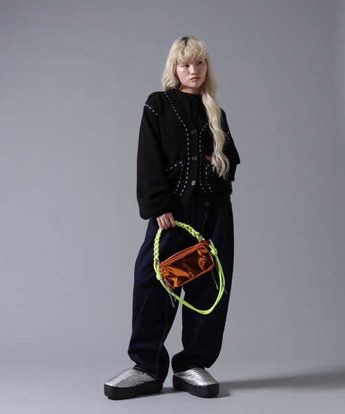 BEAVER(ビーバー)の「B omnivore/ビーオムニボー STITCH KNIT CARDIGAN(カーディガン/ボレロ・レディース・ブラック/ブラウン/グレー/オフホワイト・FREE)」の17枚目の写真