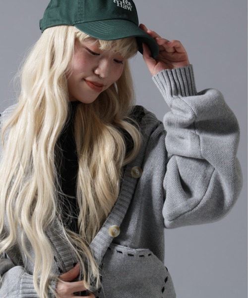 BEAVER(ビーバー)の「B omnivore/ビーオムニボー STITCH KNIT CARDIGAN(カーディガン/ボレロ・レディース・ブラック/ブラウン/グレー/オフホワイト・FREE)」の20枚目の写真
