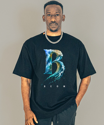 BEOM（ボム）の「ウェーブB Tシャツ ブラック（Tシャツ/カットソー）」