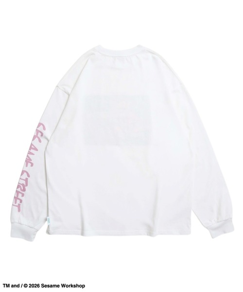 Ha-Li-C STORE(ハリックストア)の「【セサミストリート】袖プリントロンT(Tシャツ/カットソー・メンズ・オフホワイト/ライトブルー/チャコールグレー/ピンク・X-LARGE/LARGE/MEDIUM)」の15枚目の写真