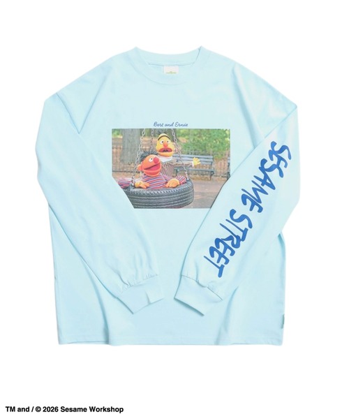 Ha-Li-C STORE(ハリックストア)の「【セサミストリート】袖プリントロンT(Tシャツ/カットソー・メンズ・オフホワイト/ライトブルー/チャコールグレー/ピンク・X-LARGE/LARGE/MEDIUM)」の22枚目の写真
