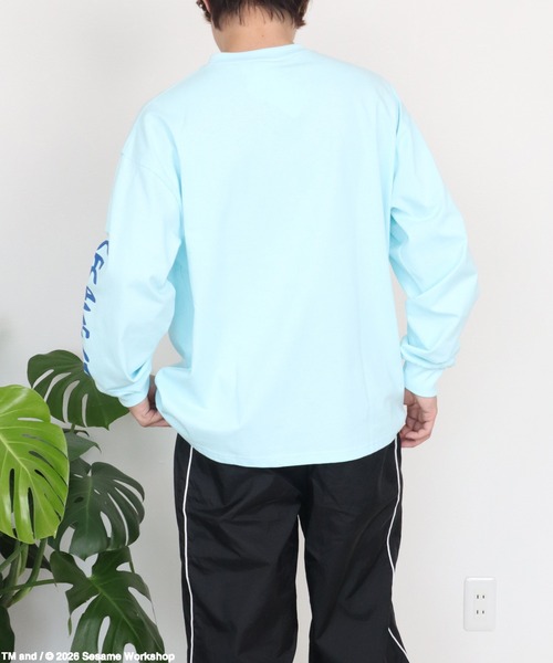 Ha-Li-C STORE(ハリックストア)の「【セサミストリート】袖プリントロンT(Tシャツ/カットソー・メンズ・オフホワイト/ライトブルー/チャコールグレー/ピンク・X-LARGE/LARGE/MEDIUM)」の13枚目の写真