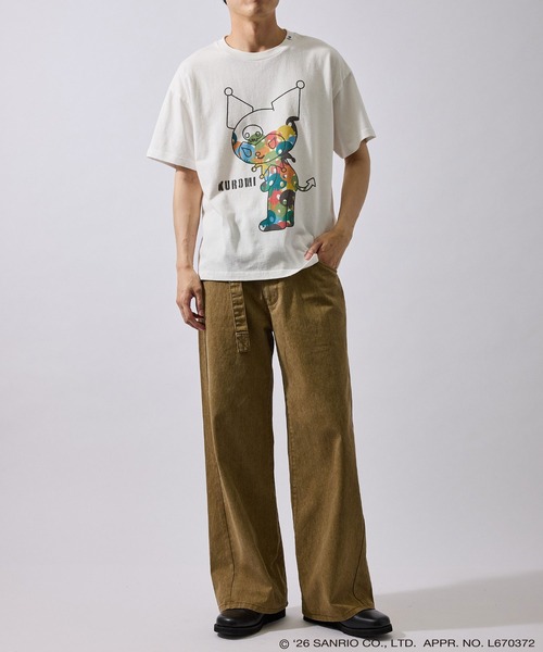 le cercle ADAM ET ROPE'(ルセルクルアダムエロペ)の「【KUROMI/ BLACK DESIGN SERIES別注】フロントデザインTシャツ(Tシャツ/カットソー・メンズ・ホワイト/チャコールグレー・L/LL/M)」の8枚目の写真