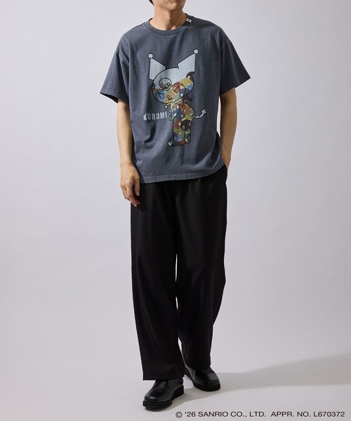 le cercle ADAM ET ROPE'(ルセルクルアダムエロペ)の「【KUROMI/ BLACK DESIGN SERIES別注】フロントデザインTシャツ(Tシャツ/カットソー・メンズ・ホワイト/チャコールグレー・L/LL/M)」の9枚目の写真