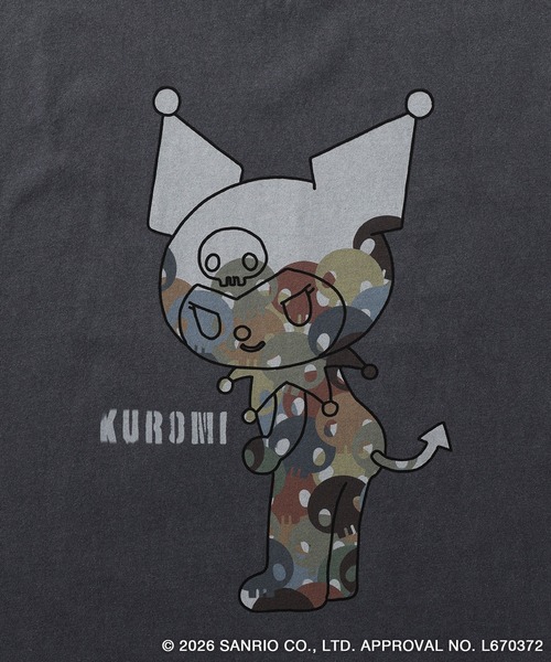 le cercle ADAM ET ROPE'(ルセルクルアダムエロペ)の「【KUROMI/ BLACK DESIGN SERIES別注】フロントデザインTシャツ(Tシャツ/カットソー・メンズ・ホワイト/チャコールグレー・L/LL/M)」の12枚目の写真