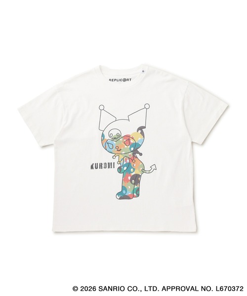 le cercle ADAM ET ROPE'(ルセルクルアダムエロペ)の「【KUROMI/ BLACK DESIGN SERIES別注】フロントデザインTシャツ(Tシャツ/カットソー・メンズ・ホワイト/チャコールグレー・L/LL/M)」の14枚目の写真