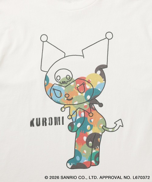 le cercle ADAM ET ROPE'(ルセルクルアダムエロペ)の「【KUROMI/ BLACK DESIGN SERIES別注】フロントデザインTシャツ(Tシャツ/カットソー・メンズ・ホワイト/チャコールグレー・L/LL/M)」の22枚目の写真