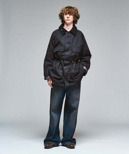 417 EDIFICE(フォーワンセブンエディフィス)の「BARBOUR 417別注 OLD BEDALE waist cord(ナイロンジャケット・メンズ・ブラック/ブラウン・40/38/36)」の18枚目の写真