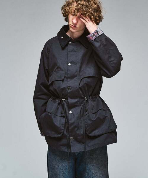 417 EDIFICE(フォーワンセブンエディフィス)の「BARBOUR 417別注 OLD BEDALE waist cord(ナイロンジャケット・メンズ・ブラック/ブラウン・40/38/36)」の3枚目の写真