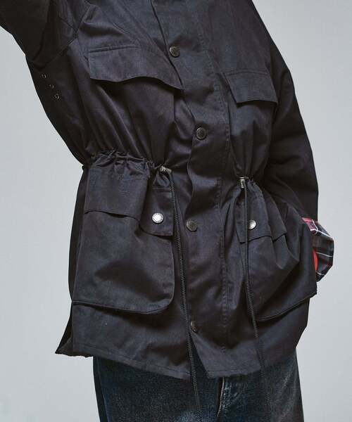 417 EDIFICE(フォーワンセブンエディフィス)の「BARBOUR 417別注 OLD BEDALE waist cord(ナイロンジャケット・メンズ・ブラック/ブラウン・40/38/36)」の4枚目の写真