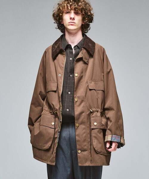 417 EDIFICE(フォーワンセブンエディフィス)の「BARBOUR 417別注 OLD BEDALE waist cord(ナイロンジャケット・メンズ・ブラック/ブラウン・40/38/36)」の9枚目の写真