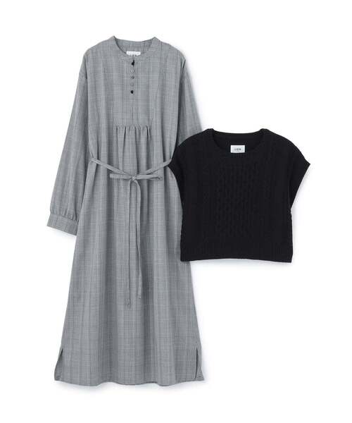 petit main LIEN(プティマインリアン)の「【リンク】ベストつきワンピース(シャツワンピース・レディース・ブラック/ブラウン・F)」の14枚目の写真