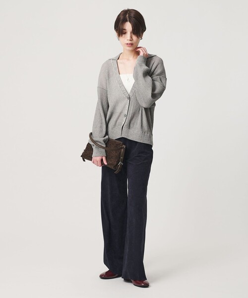 BEAUTY&YOUTH UNITED ARROWS(ビューティーアンドユースユナイテッドアローズ)の「コットンポリエステル スキッパー カーディガン ウォッシャブル(カーディガン/ボレロ・レディース・ダークブラウン/オリーブ/ライトグレー・FREE)」の11枚目の写真