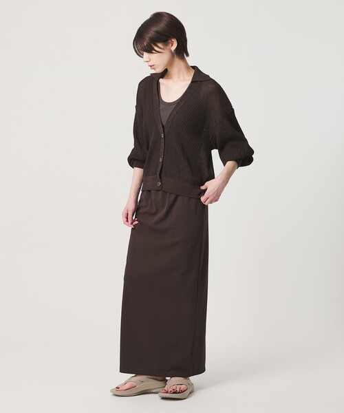 BEAUTY&YOUTH UNITED ARROWS(ビューティーアンドユースユナイテッドアローズ)の「コットンポリエステル スキッパー カーディガン ウォッシャブル(カーディガン/ボレロ・レディース・ダークブラウン/オリーブ/ライトグレー・FREE)」の15枚目の写真