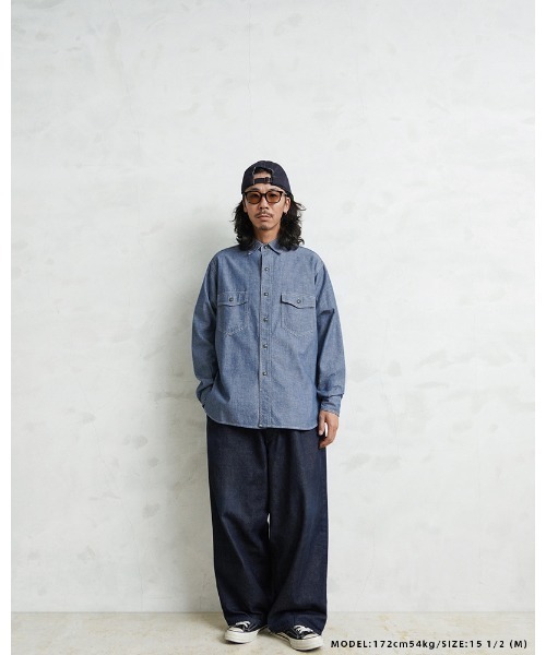 WAIPER.inc(ワイパーインク)の「米軍 1940’s U.S.NAVY フラップポケット シャンブレーシャツ MADE OF”KAIHARA FABRIC”(シャツ/ブラウス・メンズ・ブルー/ライトブルー・17/16 1/2/15 1/2)」の12枚目の写真