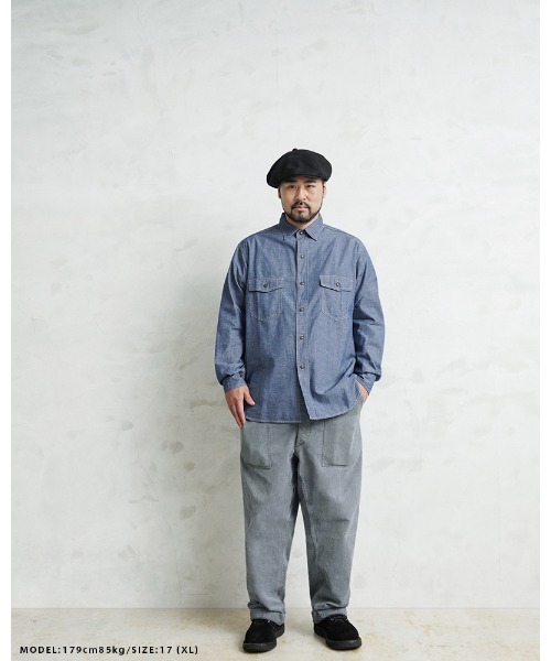 WAIPER.inc(ワイパーインク)の「米軍 1940’s U.S.NAVY フラップポケット シャンブレーシャツ MADE OF”KAIHARA FABRIC”(シャツ/ブラウス・メンズ・ブルー/ライトブルー・17/16 1/2/15 1/2)」の13枚目の写真