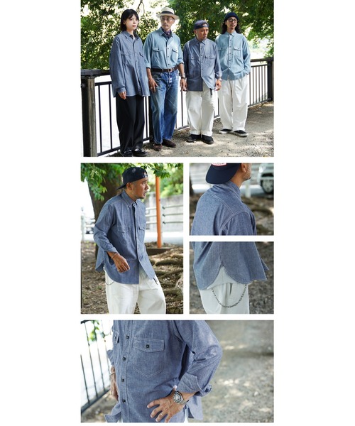 WAIPER.inc(ワイパーインク)の「米軍 1940’s U.S.NAVY フラップポケット シャンブレーシャツ MADE OF”KAIHARA FABRIC”(シャツ/ブラウス・メンズ・ブルー/ライトブルー・17/16 1/2/15 1/2)」の16枚目の写真
